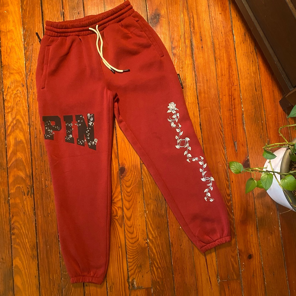 Public District Saturday Sweats Trippin Maroon Sweatpants Size Medium